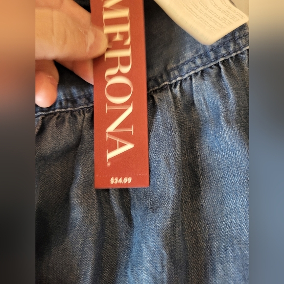 NEW Merona Women's Blue Denim Dress, Size Medium (waist 30) - Picture 4 of 5